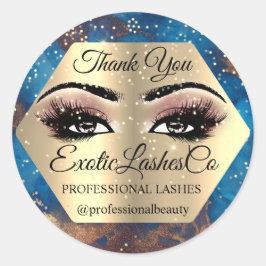 Tack Makeup Artist BLUE Ro LASHES CleaneR Runt Klistermärke