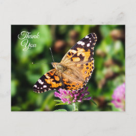 Tack målat Dam Butterfly-vykort Vykort