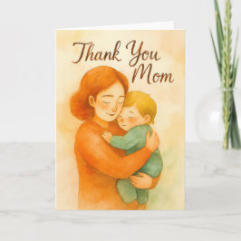Tack mamma – Akvarell mors dag Kort
