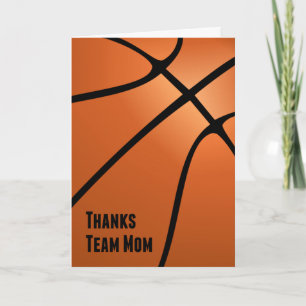 Tack Mamma, basketboll, hjälp teamet Kort
