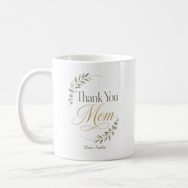 Tack mamma Botanisk uppskattning Kaffemugg (Vänster)