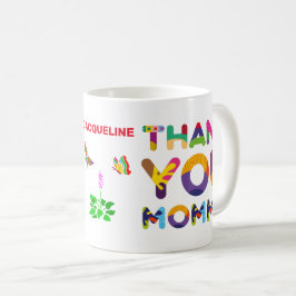Tack Mamma Colorful Anpassade Kaffemugg