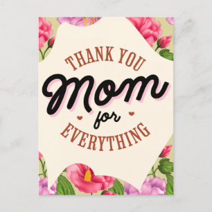 Tack mamma för allt mors dag hälsning vykort