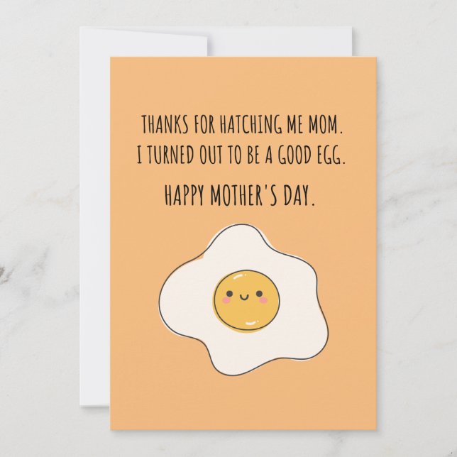 TACK MAMMA JAG ÄR ETT GOTT ÄGG  JULKORT (Framsida)