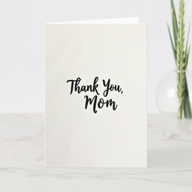Tack Mamma Kalligrafikort Kort (Framsida)
