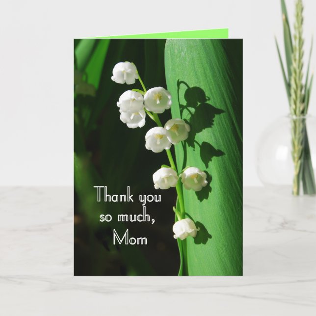 Tack, Mamma, Lily of the Valley Tack Kort (Framsida)