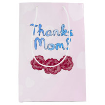 Tack Mamma med Carnation Flower för Mor-dagen