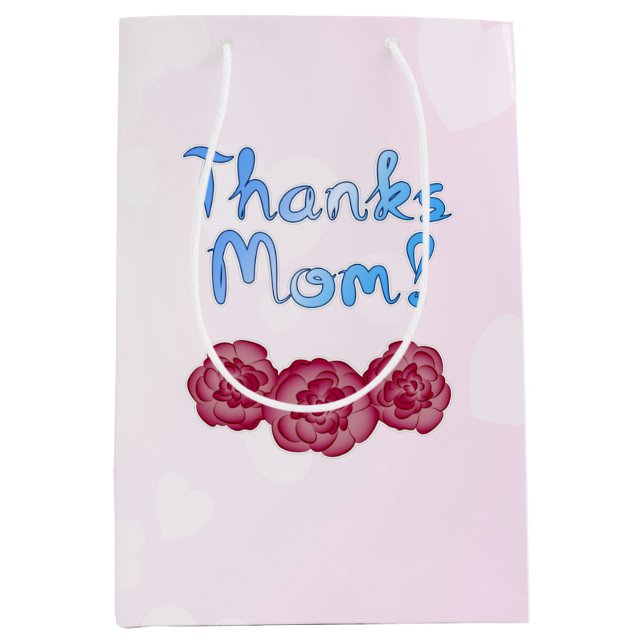 Tack Mamma med Carnation Flower för Mor-dagen (Framsidan)