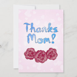 Tack Mamma med Carnation Flower för Mor-dagen