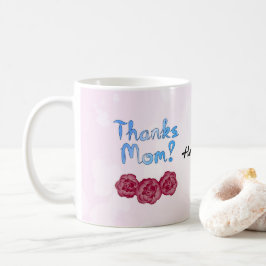 Tack Mamma med Carnation Flower för Mor-dagen Kaffemugg