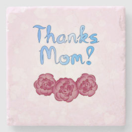 Tack Mamma med Carnation Flower för Mor-dagen Stenunderlägg