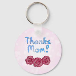 Tack mamma med nejlikablomma på mors dag nyckelring