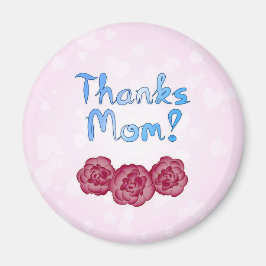 Tack mamma med nejlikblomma för mors dag magnet