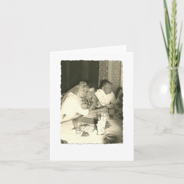 Tack, mamma och pappa, för mitt bröllop! tack kort (Framsida)