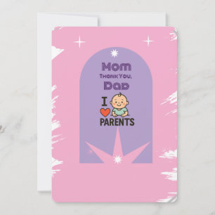Tack, Mamma och Pappa - Global Day of Parents Card