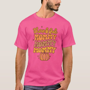 Tack Mamma Retro Groovy Mamma Pumpkin Thanksgi T Shirt