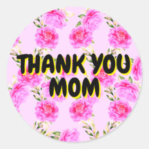 Tack mamma | Rosa ros-stickrar