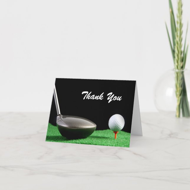 Tack Man Golf Birthday Kort (Framsida)
