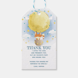 Tack Måne luft Balloon Presentetikett