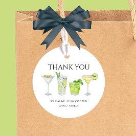 Tack Margarita Cocktail Bröllopspar Dusch Gåvor Etiketter
