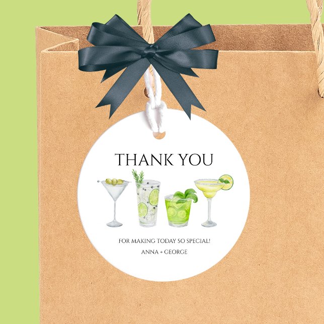 Tack Margarita Cocktail Bröllopspar Dusch Gåvor Etiketter (Skapare uppladdad)