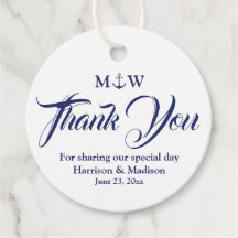 Tack marinblå marinankare bröllop