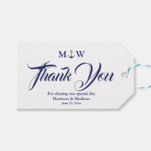 Tack marinblå marinankare bröllop