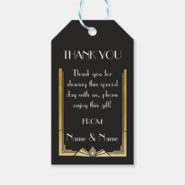 Tack Märkre 1920-talets Gatsby Märkres Twenties Br Presentetikett