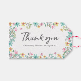 Tack märkre | Favorittaggar | blommigtar för vatte Presentetikett