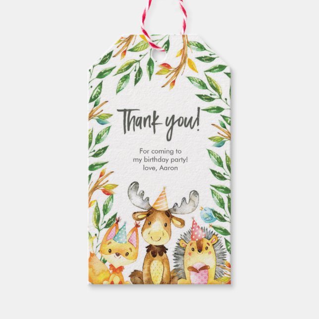 Tack märkre | Favorittaggar | Skogsdjur Presentetikett (Framsidan)