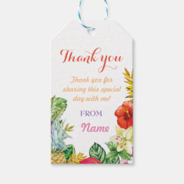 Tack Märkre för Aloha Tiki Luau Pineapple Presentetikett