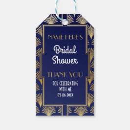 Tack Märkre Gatsby Art Deco Guld Möhippa Presentetikett