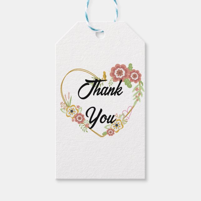 Tack Märkre Hjärtstillestånd Minimalism Daety Presentetikett (Framsidan)