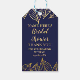 Tack Märkre Möhippa Löv Märkre Navy Guld Presentetikett