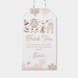 Tack Märkre Neutralt Baby Det är Kall Shower Presentetikett