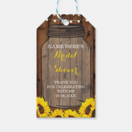 Tack Märkre Wood Burk Solrosblomma Möhippa Presentetikett