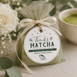 Tack Matcha Bröllopsdusch Tack Gåvor Etiketter