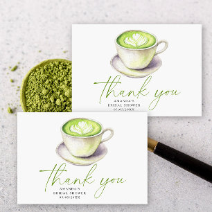Tack, Matcha Tea Möhippa Tack Kort
