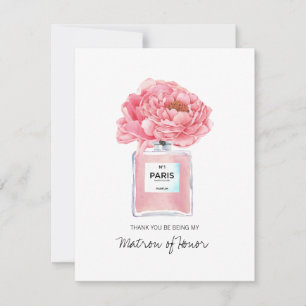 Tack Matron of Honor Rosa Peony Parfym Card