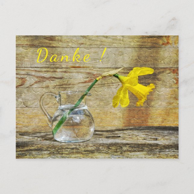 Tack med en narciss vykort (Framsida)