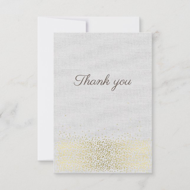 Tack med guld färg glitter (Framsida)