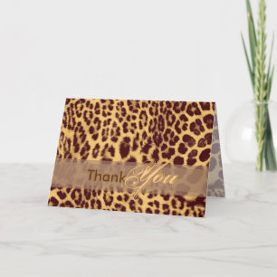 Tack, med leopard hud tack kort