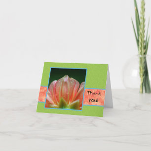 Tack med Orange Dahlia Flower Petals Kort