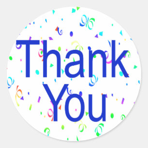 Tack med strömbrytare runt klistermärke