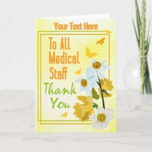 Tack Medicinsk personal Personalize Option Kort
