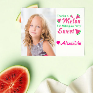 Tack Melon Watermelon Kort