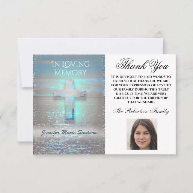 Tack Memorial Photo Keepsak (Framsida)