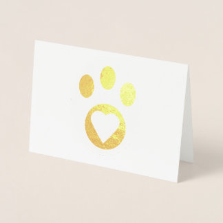 Tack Meowy Cat Tass Heart Cute Personalize Folierat Kort