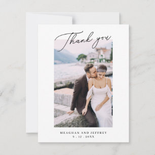 Tack Message Bröllop par Photo Card Kort