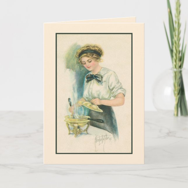 Tack: Middag Värdinna Tack Kort (Framsida)